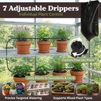 Automatic Plant Waterer Indoor Drip Irrigation System with 2.77Gal Water Bag and 7 Adjustable Drippers for Potted Houseplants, Balcony, or Vacation - Indoor Plant Watering Devices by Pure Garden - Image 3