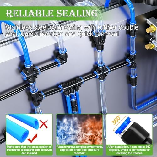 mxuteuk 100PCS Quick Connect Air Hose Fittings,Quick Release Pneumatic Kit - Image 4