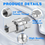 3/8 Inch NPT Pressure Washer Adapter Set, Quick Connector 12-Piece - Image 6