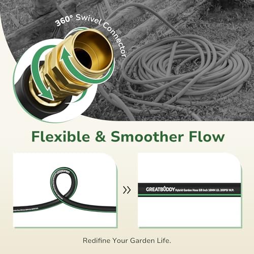 GreatBuddy Garden Hose 25ft, 5/8" Heavy Duty Water Hose - Image 5