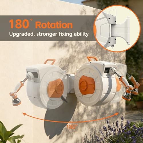 Retractable Garden Hose Reel 100 FT, 1/2" Heavy Duty Garden Hose - Image 2