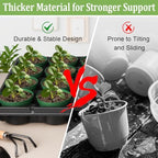 RooTrimmer 3 Inch Nursery Pots 100 Pcs with 5 Pcs 20 Cell Nursery Pot Trays, 5 Sets Seed Starting Kit for Seedlings, Propagation and Home Gardening, Sturdy Green Seeds Starter Pot Tray Germination Set - Image 3