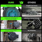 Retractable Garden Hose Reel 1/2 in x130 ft， Wall Mounted Hose Reel - Image 5