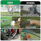 Garden Hose 75 ft, Heavy Duty Stainless Steel Metal Water Hose with 8 Function Nozzle, No Kink, Leak-proof and Lightweight, Easy to Use and Sturdy, Puncture-Proof Outdoor Yard Hose - Image 5