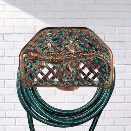 Garden Hose Holder Wall Mount for Outdoor Yard, 100 lbs Load Capacity Heavy-Duty Water Hose Hanger, Holds 150 Feet of Wall-Mounted Metal Gecko Decorative Hose Rack Hook for Outside Patio, Garage - Image 6