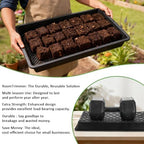 RooTrimmer 10 Pack 1020 Trays and 10 Pack 1020 Mesh Bootom Trays, 20'' x 10'', Heavy Duty Propagation Flats for Microgreens, Seed Starting, Soil Blocks, Hydroponics & Wheatgrass (10 Sets) - Image 7