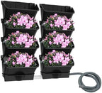 Vertical Wall Planter for Indoor Plant, 8 Pack, Black - Image 3