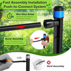 MIXC 300FT Drip Irrigation System Kit + MIXC Rechargeable 2-Zone Water Timer - Image 4