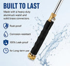 High Pressure Power Washer Wand for Garden Hose - 2026 Upgraded Water Jet Nozzle with 3 Spray Tips, Heavy Duty Brass Connector for Car Wash, Patio, Driveway, and Deck Cleaning (2pcs) - Image 3
