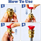 High Pressure Power Washer Wand for Garden Hose - 2026 Upgraded Water Jet Nozzle with 3 Spray Tips, Heavy Duty Brass Connector for Car Wash, Patio, Driveway, and Deck Cleaning (2pcs) - Image 5