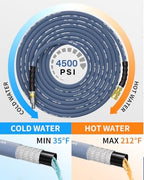 Pressure Washer Hose 150FT 3/8" Steel Wire Braided Swivel Quick Connector - Image 3
