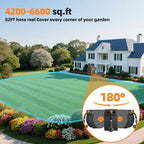 Retractable Garden Hose Reel 1/2 in x65 ft,Auto Slow Rewind System - Image 2