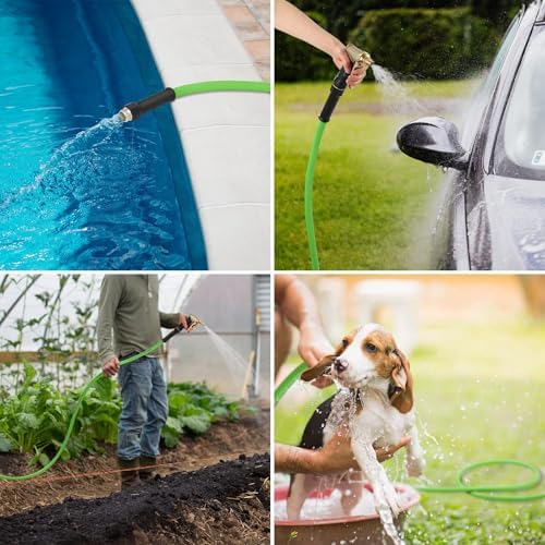 DEWENWILS Garden Hose 75 ft x 5/8", Water Hose with Swivel Handle, Heavy Duty, Lightweight, Flexible Hose for Plants, Car, Yard, 3/4 Inch Solid Fittings, Drinking Water Safe HHGH75A1 - Image 6