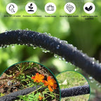 1/2 Inch x 75ft Customizable Soaker Hose System with 50ft Garden Hose, Irrigation Weeping Hose with Reinforced Fittings for Raised Garden Beds, Vegetables, Shrubs - Image 5