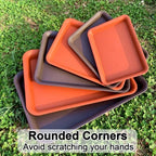 Durable Rectangular Resin Potted Plant Trays, Planter Water Tray - Image 4