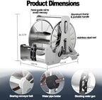 Stainless Steel Anti Rust Garden Hose Reel Cart Rack-15mHose - Image 2