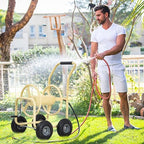 PayLessHere | Garden Hose Reel Cart | Holds Upto 300ft of 5/8" Hose | Tan - Image 2