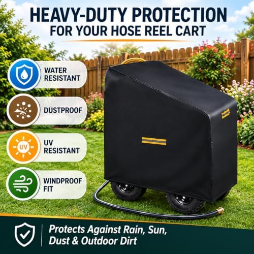 Heavy Duty Garden Hose Reel Cart Cover for Giraffe Tools Garden Hose Reel Cart 2 Wheels Stainless Steel Heavy Duty GWRH1V001 2024-Present - Image 3