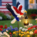 4th of July Decorations 250th anniversary Bald Eagle Solar Garden Light Outdoor Waterproof, Gift for family and friends, Stake Light with Solar Lantern,Solar Lights Yard Art Outside Patio Garden Decor by YJFWAL