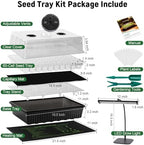 DazSpirit Seed Starter Kit, 60-Cell Tray with Grow Light and Heat Mat - Image 2