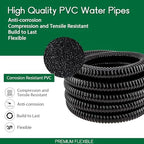 LONGRUN Pond Tubing 1.25 Inch 1-1/4'' Diameter, 23.6 Feet Long Corrugated Flexible Hose Pipe, Pool PVC Tube for Garden Ponds Waterfalls Camping Caravans Filters Drainage Marine - Image 3