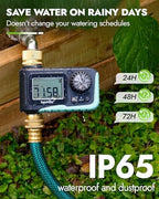 RAINPOINT Brass Inlet & Outlet Water Timer & Garden Hose Splitter - Image 7