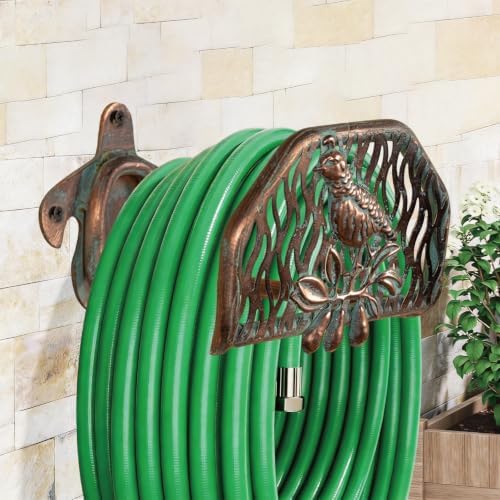 Garden Hose Holder Wall Mount for Outdoor Yard,100lbs Load Capacity Heavy-Duty Water Hose Hanger, Holds 150FT of Wall-Mounted Metal Partridge Decorative Hose Rack Hook for Outside Patio,Garage - Image 4