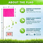 Pink Marking Flags 1000 Pack - 4x5x15 Inch Pink Flags for Yard - Markers For Lawn, Irrigation, Landscaping, Survey & Sprinkler Head Marking - Image 2