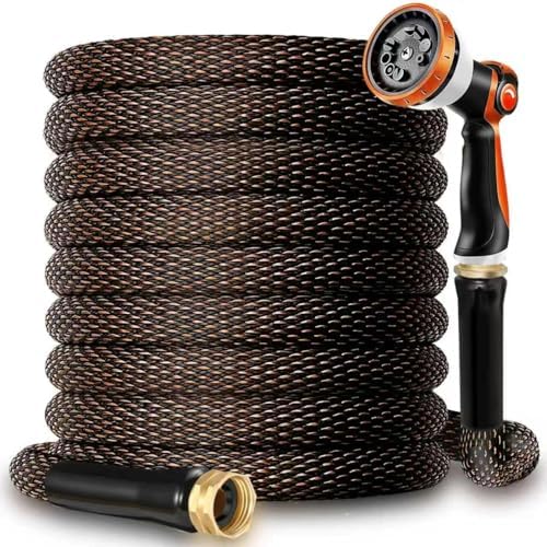 Garden Hose 100FT - 600PSI High Pressure, Kink-Free & Lightweight,No Expanding, Abrasion Resistant Water Hose for Car Wash, Lawn, Watering by Unknown