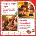 Christmas Snow Globe, Christmas Decorations Indoor, Glittering Santa Snow Scene with Music and 6H Timer, USB Lined/Battery Operated, Christmas Lantern for Holiday Decorations, Tabletop Decor for Home - Image 7