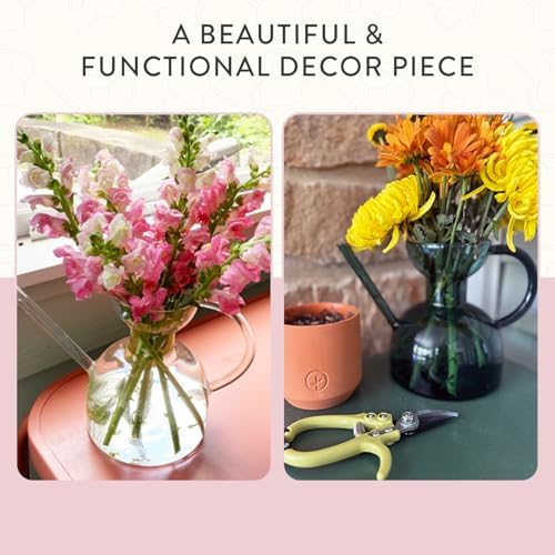 Modern Sprout Glass Watering Can -32oz -Long Spout Modern Decor (Pink/Gold) - Image 4