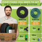 CARPATHEN 1/2" Soaker Hose Kit Mainline Tubing and Connectors, 50 feet - Image 3