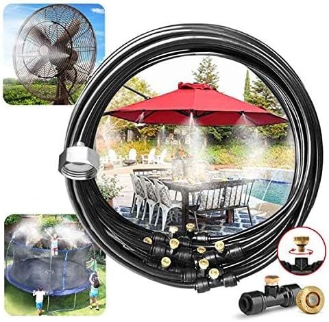 Pre-Assembled Misting Kit, 75FT Misting Line + 27 Brass Mist Nozzles + Brass Adapter(3/4") Outdoor Mister for Patio, Garden, Greenhouse, Trampoline, Sprinkler - Image 2