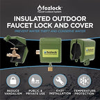 Fozlock Outdoor Faucet Lock System - Insulated Hose Bib Lock with Cover, Stainless Steel - Prevent Theft, Easy Install (2 Pack) - Image 2