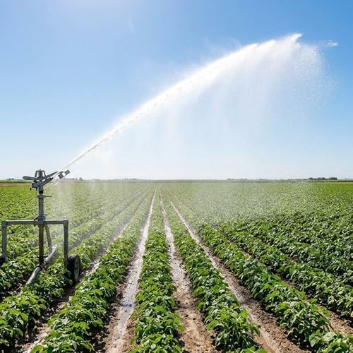 1.25-Inch Rain Gun for Agriculture – Heavy Duty Impact Sprinkler for Large Area Farm Irrigation, Landscaping & Lawn Watering – Low Pressure Performance – Includes 3 Adjustable Brass Nozzles - Image 4
