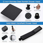 G-Promise All Metal 12 Inches Rainfall Shower Head with Handheld Combo - Image 6