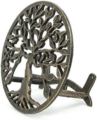 Zeckos Garden Hose Holder Tree of Life 12 Inch Cast Iron Bronze - Image 3
