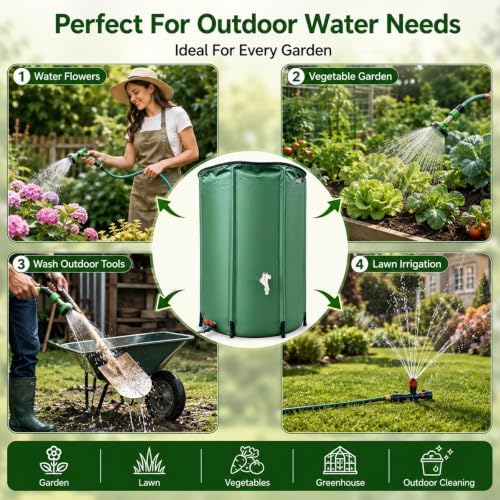 100Gallon Collapsible Rain Barrel, Water Tank, Rain Water Collection System - Image 7
