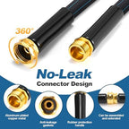 Garden Hose 50ft Lightweight, Non-Expanding, Leak-Proof Metal Connector, No-Knot No-Tangle, Easy to Store and Carry, Wear-Resistant, 3/4GHT Flexible Water Hose, Hose for Yard, Garden, Outdoor - Image 5
