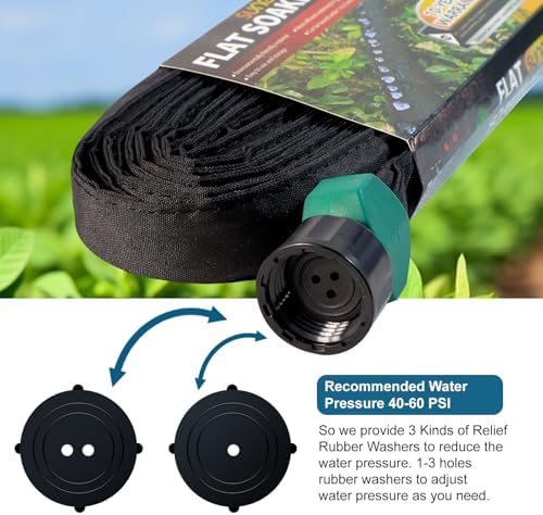 Flat Soaker Hoses for Large Garden 100 ft 2-Pack - Image 4