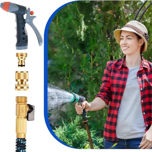 Therwen 16 Sets Garden Water Hose Quick Connector 3/4'', Brass Color - Image 6