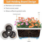 VECELO 5 Tier Vertical Garden Planter, Self Watering Stackable Planters with Wheels for Strawberries, Herbs, Flowers, Vegetables, Gray - Image 4