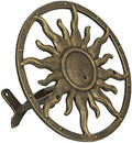 Zeckos Garden Hose Holder Sun 11.5 Inch Cast Iron Bronze by Zeckos