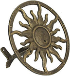 Zeckos Garden Hose Holder Sun 11.5 Inch Cast Iron Bronze by Zeckos