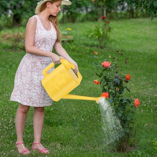 2 Gallon Watering Can for Indoor Plants, Garden Watering Cans for Outdoor Plant House Flower, Modern Plant Watering Can Large Long Spout with Sprinkler Head - Image 4