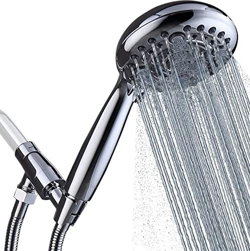 G-Promise High Pressure 6 Mode Hand Held Shower Head with Extra Long Hose by G-Promise