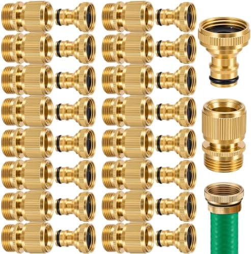 Shimeyao Brass Hose Quick Connect Fittings 3/4" BSPP, 16 Sets Female Male by Shimeyao