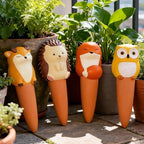 MCleanPin 4 Pack Plant Watering Spikes and Globes Handmade Terracotta Self-Watering Planter Insert Automatic Plant Waterer Devices for Indoor Outdoor Plants (Forest Animals) - Image 7