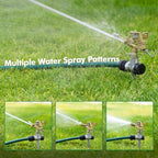 RESTMO 2 Pack All-Metal Impact Sprinkler Head on Sturdy Spike Base,Silver - Image 3