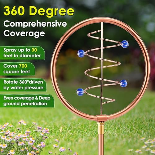 34" Ornamental Sprinkler, 360° Rotating, Wave Circle - Image 3